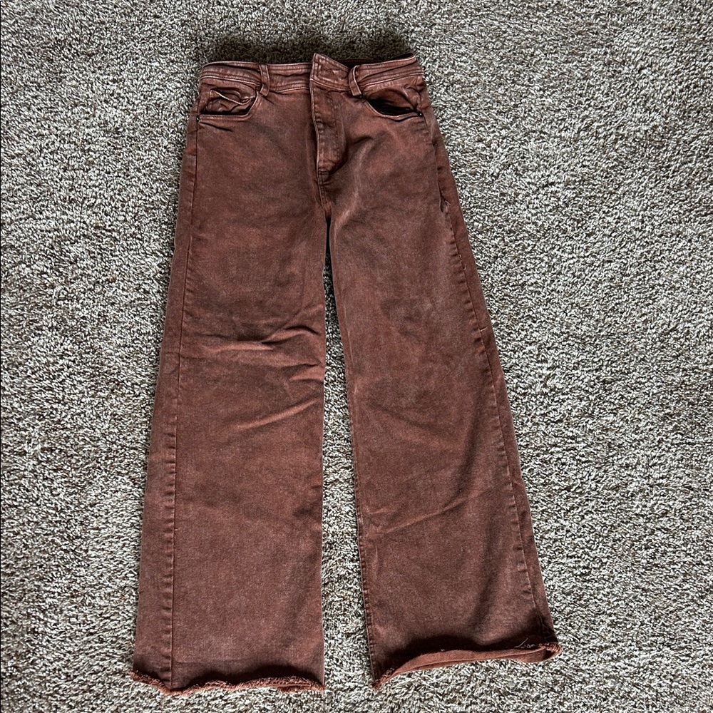 Rust Wide-Leg Women’s Jeans Size Small
